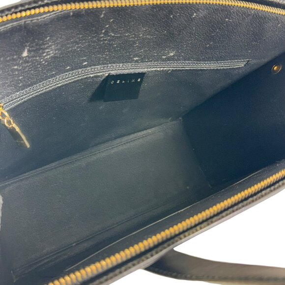 CELINE Vintage Black Canvas Macadam Tote Bag Made in Italy Authenticated - Picture 9 of 15